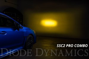 Subaru WRX LED Ditch Light Kit - Above the hood - Diode Dynamics - SS3 LED Pods - Yellow - `15-`21 Subaru WRX LED Ditch Light Kit - Above the hood - Diode Dynamics - SS3 LED Pods - Yellow - `15-`21